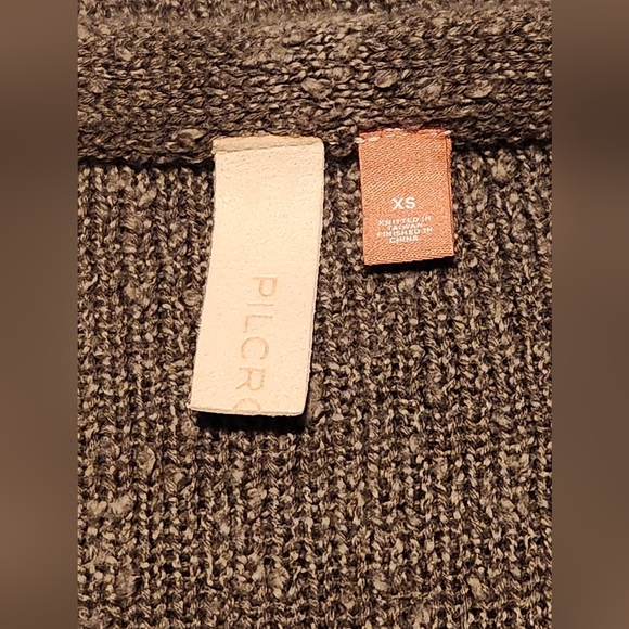 Anthropologie Pilcro Dark Olive Green Cowl Neck Pull Over Knit Sweater Size XS - Picture 5 of 6